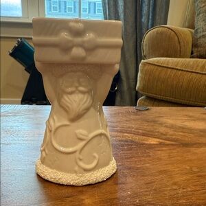 Yankee Candle Cream Santa Ceramic Holder